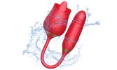 New Rose Flower 3 Generations 2 In 1 Tongue Licking G-spot telescopic Vibrator
