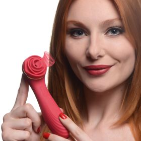 Passion Petals 10X Silicone Suction Rose Vibrator (Option: Red)