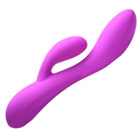 10X Flexible Silicone Rabbit Vibrator (Option: Purple)