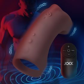 Vibrating Silicone Penis Sleeve (Option: Dark)