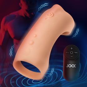 Vibrating Silicone Penis Sleeve (Option: Light)