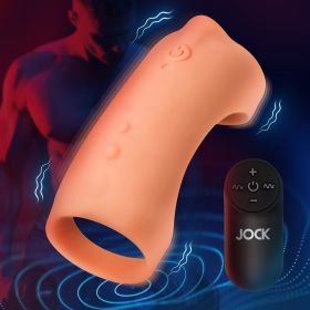 Vibrating Silicone Penis Sleeve (Option: Medium)